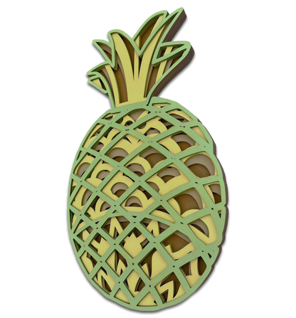 Décoration Ananas en bois
