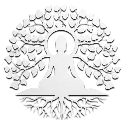 Décoration artisanale bouddhiste méditant en bois design épuré