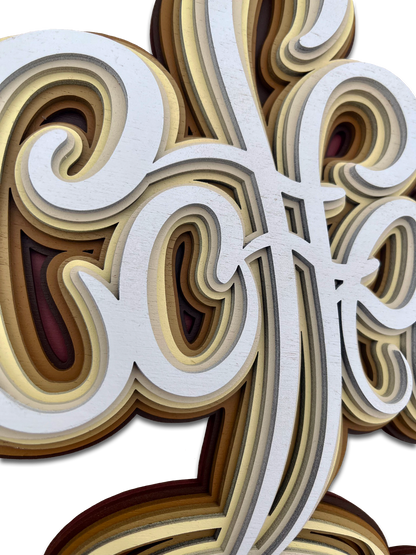 Décoration artisanale rafraichissante tasse de café design 3D