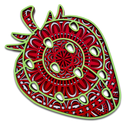 Fraise design mandala