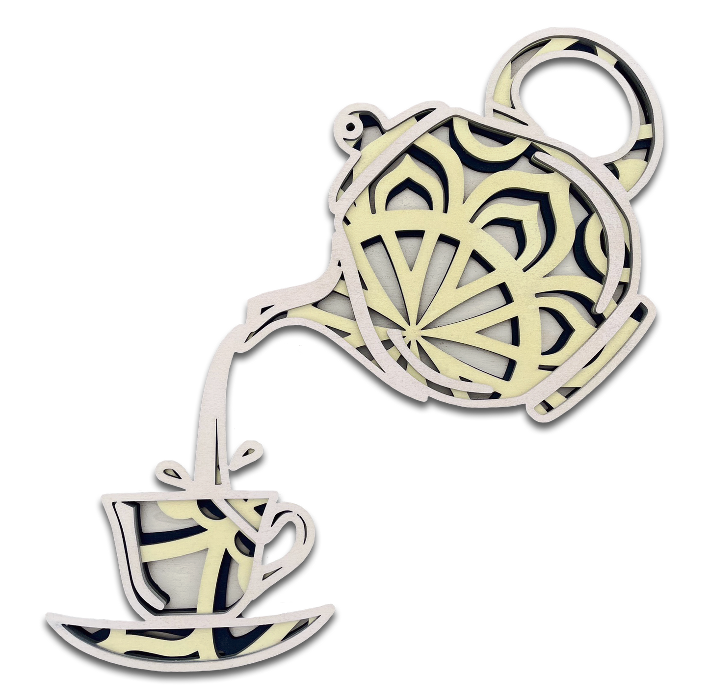 Décoration rafraichissante théière design mandala