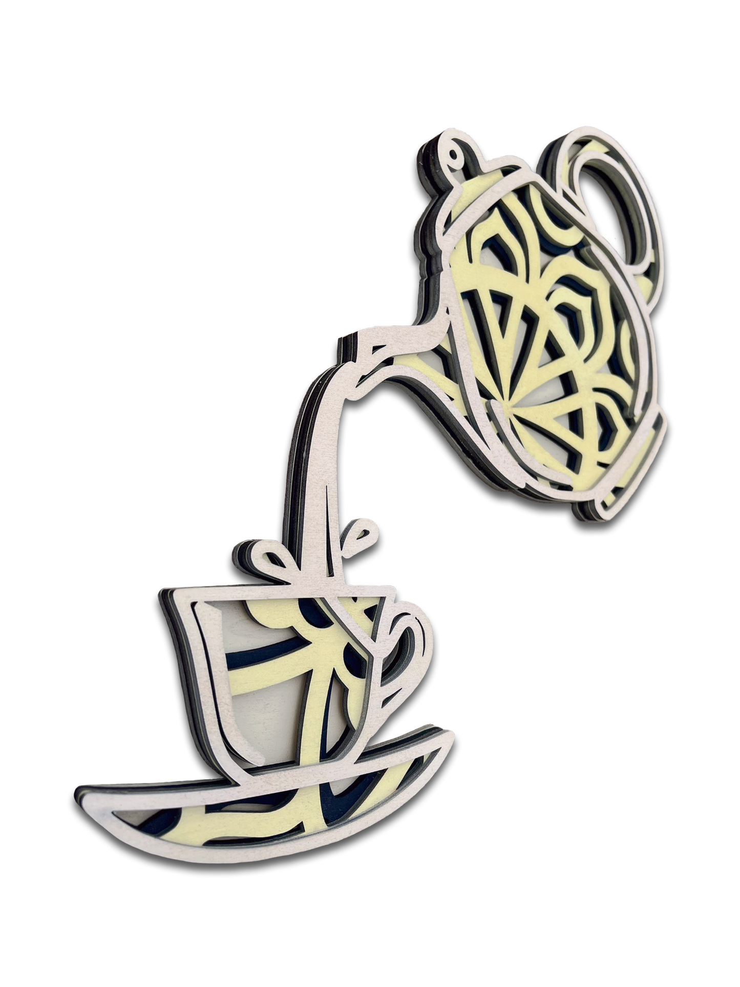 Décoration rafraichissante théière design mandala