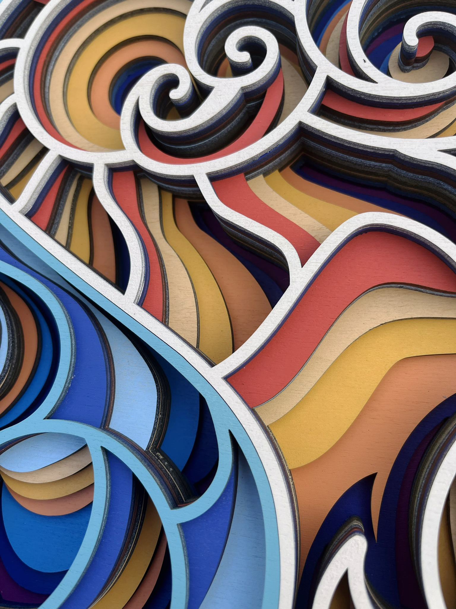 Décoration artisanale créative 3D Yin et Yang (jour et nuit) au design fantaisiste